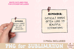 Reminder Png Bundle, Positive Quotes Png Designs Product Image 3