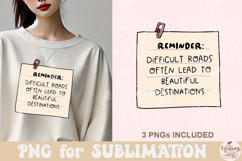 Reminder Png Bundle, Positive Quotes Png Designs Product Image 6