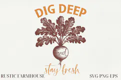 Rustic Farmhouse Line Art Clipart | SVG & PNG Product Image 1