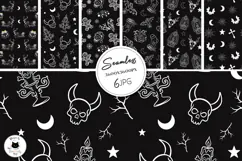 Gothic Christmas Digital Paper Seamless Pattern Product Image 1