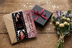 Birthday Photo Collage PSD Template - Film Strip Design. Product Image 6