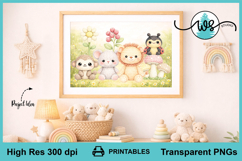 Digital Crochet Animals Clipart Bundle Nursery PNG Printable Product Image 6