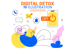 10 Digital Detox Illustration Product Image 1