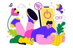 10 Digital Detox Retreat Illustration Product Image 4