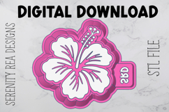 Hibiscus Flower Freshie Mold Housing STL File Product Image 1