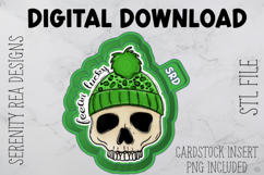 Feelin Lucky Skull St Patrick's Day Freshie Mold Housing STL Product Image 1