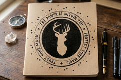 Magical Stag Wizard. Celestial Stag SVG Product Image 4