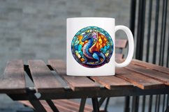 Stained Glass Dragon Sublimation Clipart Bundle - 24 designs Product Image 2