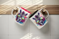 Digital drawing cute cool zebra wild animal sunglasses superstar print 20 oz tumbler skinny mug wrap clipart t-shirt sublimation printable design