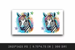 Digital drawing cute cool zebra wild animal superstar print 20 oz tumbler skinny mug wrap clipart t-shirt sublimation printable design