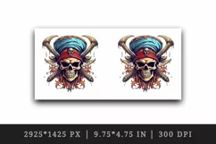 Digital drawing Skull design pirate culture hat print 20 oz tumbler skinny mug wrap clipart t-shirt sublimation printable design