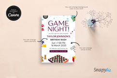 Digital Game Night Birthday Invitation Template Product Image 6