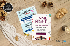 Digital Game Night Birthday Invitation Template Product Image 7