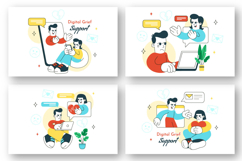10 Digital Grief Support Illustration Product Image 2