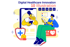 10 Digital Healthcare Innovation Illustration Product Image 1