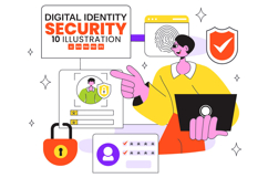 10 Digital Identity Security Illustration Product Image 1