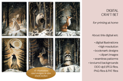 Golden Winter Forest Digital Craft Set Product Image 9