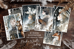 Nordic Winter Ladies Postcard Set Product Image 1