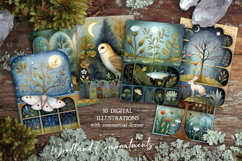 Divided Woodland Scenes Postcard Set Product Image 1