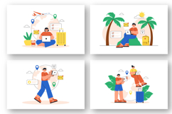 12 Digital Nomad Lifestyle Illustration Product Image 2