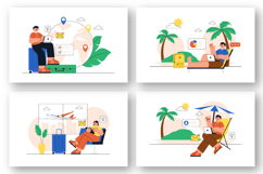 12 Digital Nomad Lifestyle Illustration Product Image 3