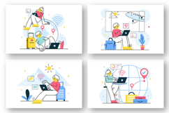10 Digital Nomad Lifestyle Illustration Product Image 3