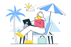 10 Digital Nomad Lifestyle Illustration Product Image 4