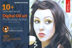 Digital Oil Art Photoshop Action Product Image 1