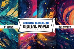 Colorful alcohol ink digital paper Product Image 1