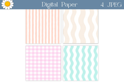 Pastel Digital Paper | Wavy Plaid Backgrounds Product Image 2