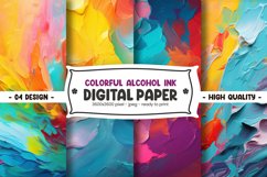 Colorful alcohol ink digital paper Product Image 1