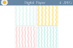 Pastel Wavy Digital Paper | Soft Nursery Backgrounds Product Image 2