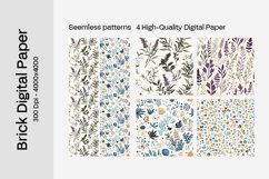 Wildflower Digital Paper Patterns - 4 Digital Seamless Paper Product Image 2