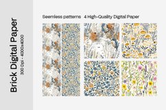 Wildflower Digital Paper Patterns - 4 Digital Seamless Paper Product Image 2