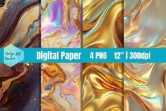 Metallic Digital Paper PNG Product Image 1