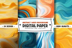 Abstract wavy background digital paper Product Image 1