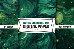 Green alcohol ink digital paper Product Image 1