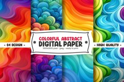 Colorful abstract digital paper Product Image 1