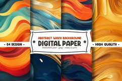 Abstract wavy background digital paper Product Image 1