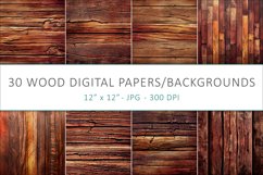 Wood Digital Papers, Wood Backgrounds Product Image 1