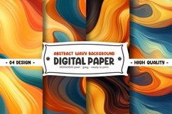 Abstract wavy background digital paper Product Image 1