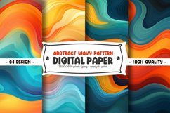 Abstract wavy pattern digital paper Product Image 1