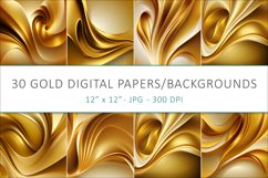Gold Digital Papers, Gold Backgrounds Product Image 1
