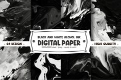 Black and white alcohol ink digital paper Product Image 1