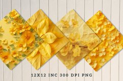 Yellow Flowers Seamless Digital Paper Bundle Product Image 7