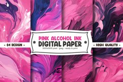 Pink alcohol ink digital paper Product Image 1
