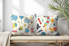 Playful Kids Seamless Pattern | Cute Cartoon Children DP Product Image 2