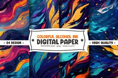 Colorful alcohol ink digital paper Product Image 1