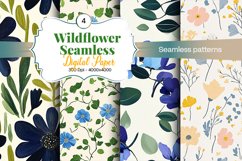 digital paper, seamless paper, floral patterns, wildflower, nature, botanical, spring, summer, cottagecore, vintage