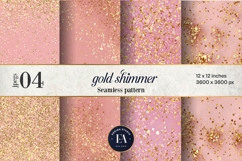 Pink Gold Shimmer Digital Paper, Glitter Texture Product Image 1